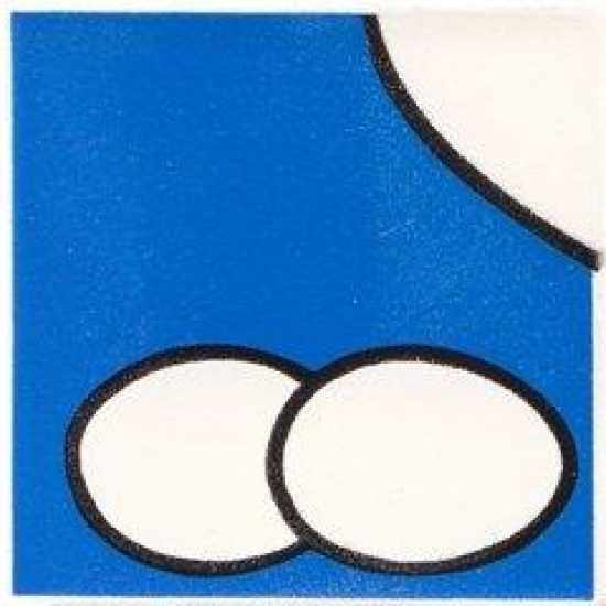 Duplo, Tile 2 x 2 x 1 with Chicken Mosaic Picture 16 Pattern (Set 1014)