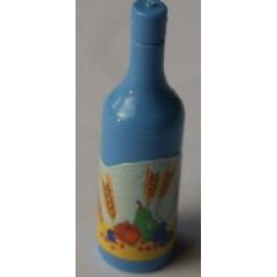 Scala Accessories Bottle Wine, Label with Wheat and Fruit Pattern (Sticker) - Set 3148