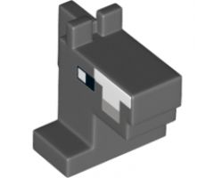 Animal, Body Part Creature Head Pixelated Horse with Eyes and Side of Neck (Left) and Side of Face (Right) Pattern (Minecraft Horse)