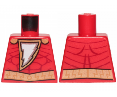 Torso Muscles Outline with Pearl Gold Cape Clasps, Lightning Bolt and Belt Pattern