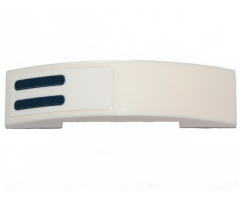 Slope, Curved 4 x 1 Double with 2 Dark Blue Stripes Pattern (Sticker) - Set 75276