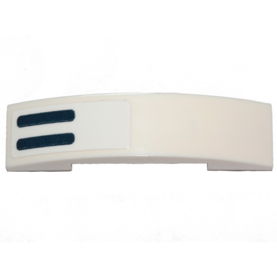 Slope, Curved 4 x 1 Double with 2 Dark Blue Stripes Pattern (Sticker) - Set 75276