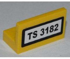 Panel 1 x 2 x 1 with 'TS 3182' Pattern (Sticker) - Set 3182