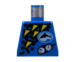 Torso Divers Dolphin Logo, Yellow Triangles, and Gauges Pattern