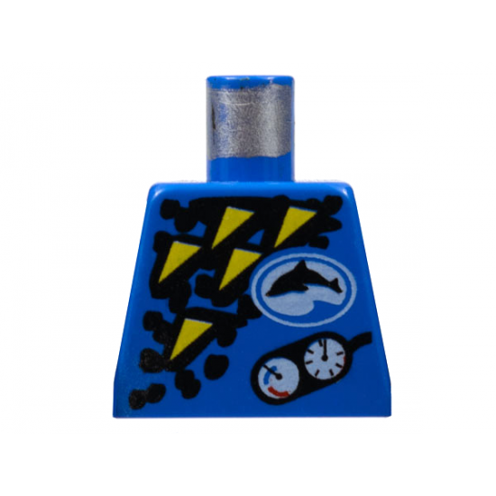 Torso Divers Dolphin Logo, Yellow Triangles, and Gauges Pattern