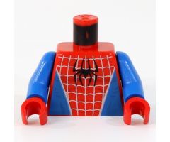 Torso Spider-Man Costume 1 Blue Pattern / Blue Arms / Red Hands