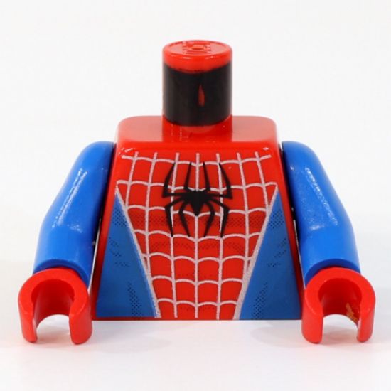 Torso Spider-Man Costume 1 Blue Pattern / Blue Arms / Red Hands