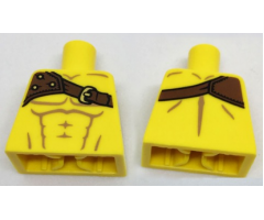 Torso Bare Chest with Muscles and Shoulder Belt Pattern