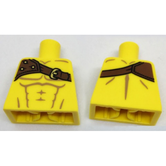Torso Bare Chest with Muscles and Shoulder Belt Pattern