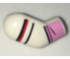 Arm, Right with Black and White Shoulder Stripes and Bright Pink Glove Cuff Pattern