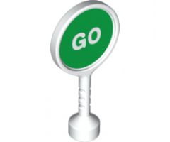 Duplo, Figure Wear & Utensil Round Sign with Handle with 'GO' and 'STOP' Pattern