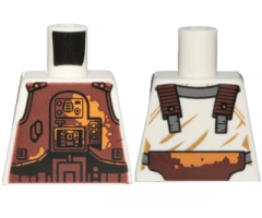 Torso SW Reddish Brown Armor Plates with Rust Spots Pattern (Dengar)