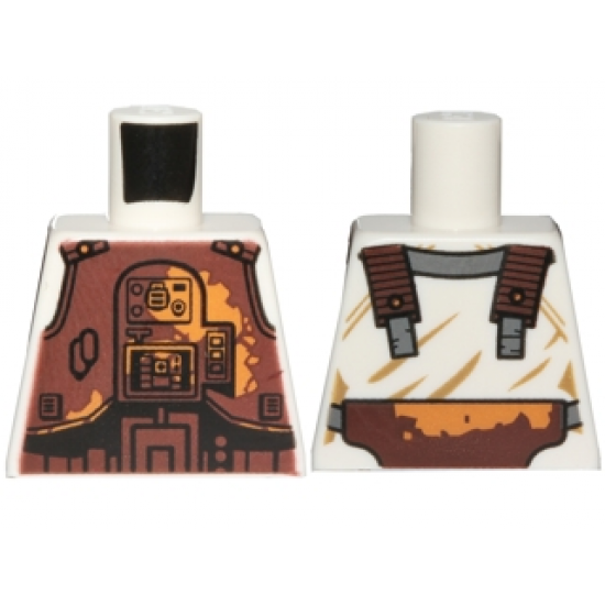 Torso SW Reddish Brown Armor Plates with Rust Spots Pattern (Dengar)