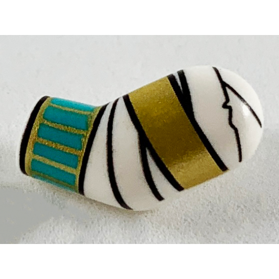 Arm, Left with Wrappings, Gold and Dark Turquoise Bracelets Pattern