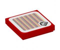 Tile 2 x 2 with Super Mario Scanner Code Huckit Crab Pattern (Sticker) - Sets 71386 / 71398