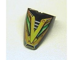 Technic Throwbot Visor with Millennia Gold V Pattern