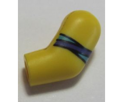 Arm, Left with Medium Azure and Dark Purple Stripes Pattern