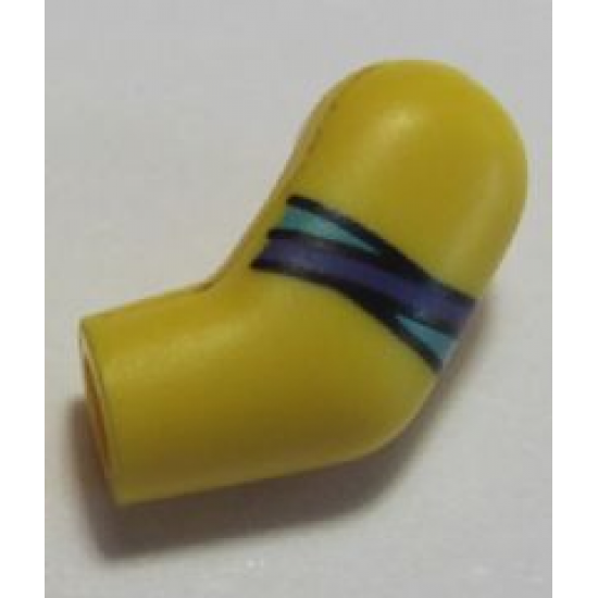 Arm, Left with Medium Azure and Dark Purple Stripes Pattern