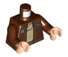 Torso Jacket with Pockets and Badges over Tan Shirt Pattern / Reddish Brown Arms / Light Nougat Hands