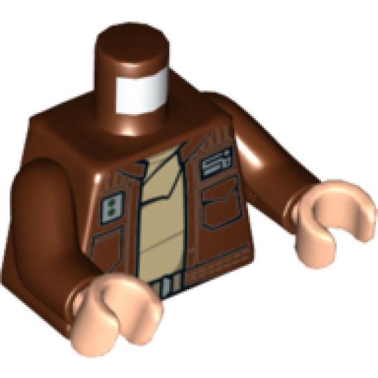 Torso Jacket with Pockets and Badges over Tan Shirt Pattern / Reddish Brown Arms / Light Nougat Hands