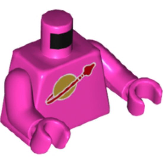 Torso Space Classic Moon Logo High on Torso Pattern, Inside with Ribs (second reissue) / Dark Pink Arms / Dark Pink Hands