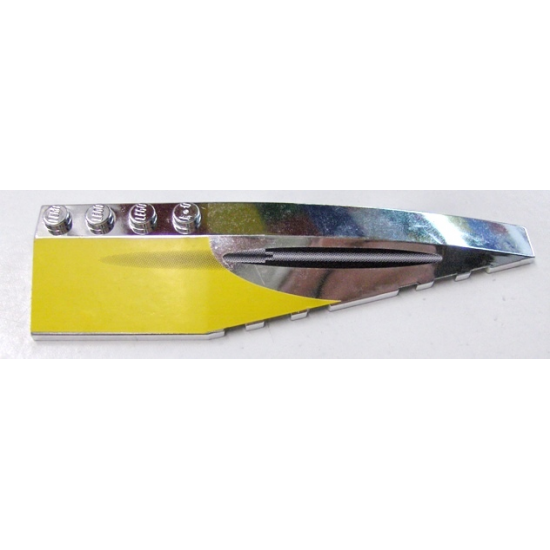 Wedge 12 x 3 Right with Plain Yellow and Missile Groove Pattern (Sticker) -Set 10026