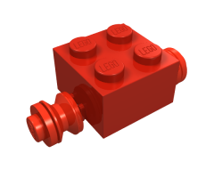 Wheel Brick, Modified 2 x 2 with Wheels Red for Dually Tire