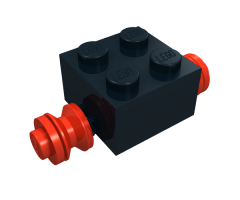 Wheel Brick, Modified 2 x 2 with Wheels Red for Dually Tire