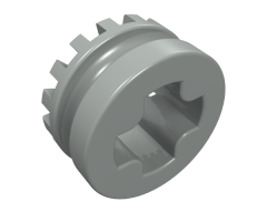 Technic Bush 1/2 Toothed, Four Interior Ridges