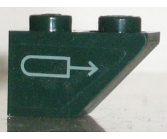 Slope, Inverted 45 2 x 1 with Russian Arrow Pattern Model Right (Sticker) - Set 7625