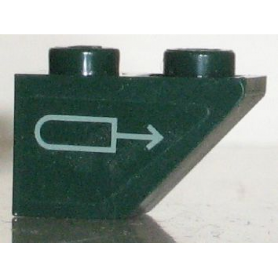 Slope, Inverted 45 2 x 1 with Russian Arrow Pattern Model Right (Sticker) - Set 7625