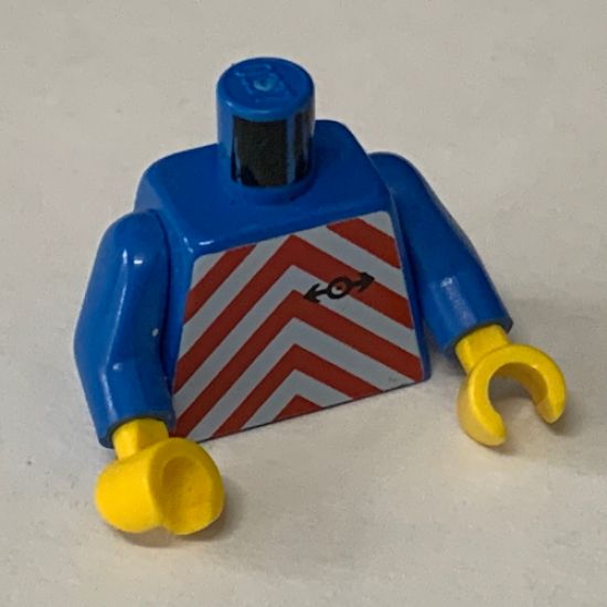 Torso Train Red Chevron Pattern / Blue Arms / Yellow Hands