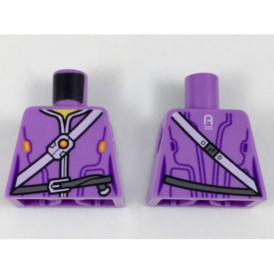Torso Nexo Knights Female Jacket with Shoulder Strap and Belt Pattern