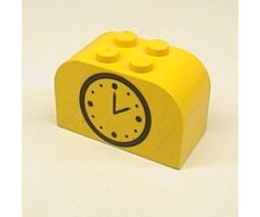 Slope, Curved 4 x 2 x 2 Double with Four Studs with Clock Pattern