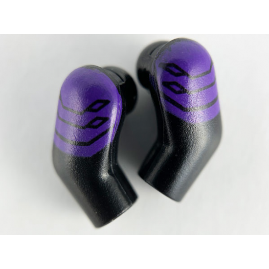Arm, (Matching Left and Right) Pair with Dark Purple Plated Shoulder Armor Pattern