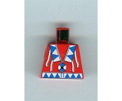 Torso Western Indians Triangles, Blue/White Amulet Pattern