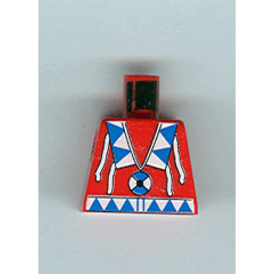 Torso Western Indians Triangles, Blue/White Amulet Pattern