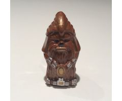 Minifigure, Head, Modified SW Wookiee, Warrior with Gold and Silver Pattern