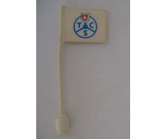 Flag on Flagpole, Straight with Touring Club Schweiz -TCS- Pattern (Sticker) - Set 1589-2