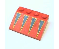 Slope 33 3 x 4 with Blue Triangles with Yellow Borders Pattern