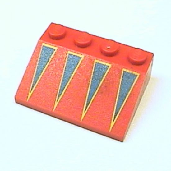 Slope 33 3 x 4 with Blue Triangles with Yellow Borders Pattern