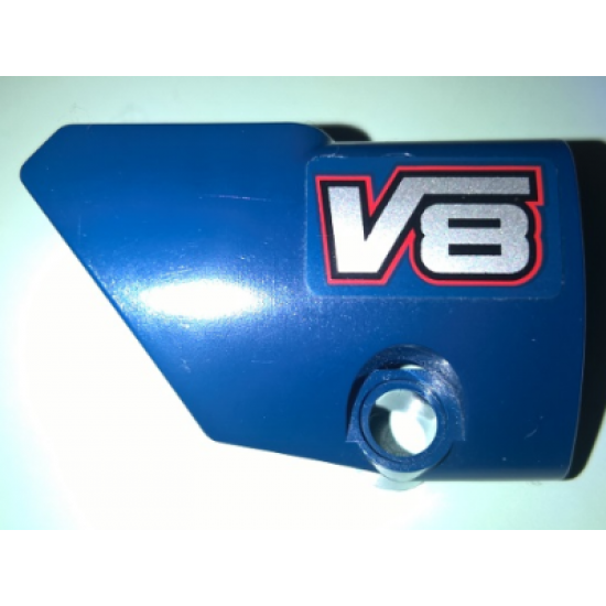 Technic, Panel Fairing # 1 Small Smooth Short, Side A with 'V8' Pattern (Sticker) - Set 41999
