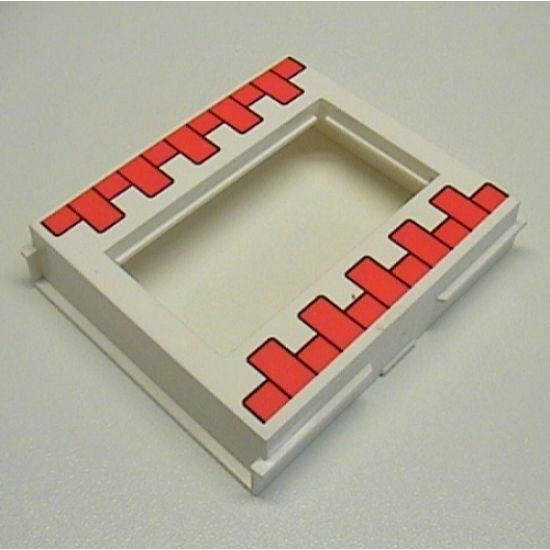 Door, Frame 2 x 8 x 8 with Red Bricks Pattern