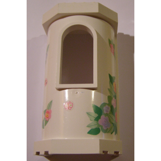 Belville Wall, Tower with Window with Flowers and Butterflies Pattern (Stickers) - Set 7578