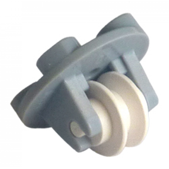 Plate, Round 2 x 2 Thin with Wheel Holders and White Pulley Wheel (2655 / 3464)
