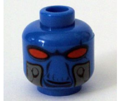 Minifigure, Head Alien with Red Eyes and Breathing Apparatus Ports Pattern (SW Cad Bane) - Blocked Open Stud