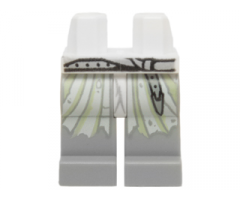 Hips and Light Bluish Gray Legs with Tattered White Robe and Light Bluish Gray Belt Pattern
