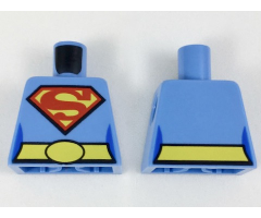 Torso Shirt with Female Outline, Belt with Oval Buckle and Red and Yellow Superman 'S' Logo Pattern