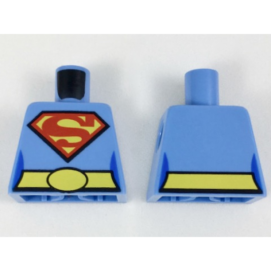 Torso Shirt with Female Outline, Belt with Oval Buckle and Red and Yellow Superman 'S' Logo Pattern