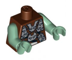 Torso Space Police 3 Spiked Armor Pattern / Sand Green Arms / Sand Green Hands